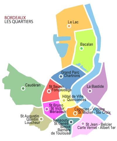kart over Bordeaux-området