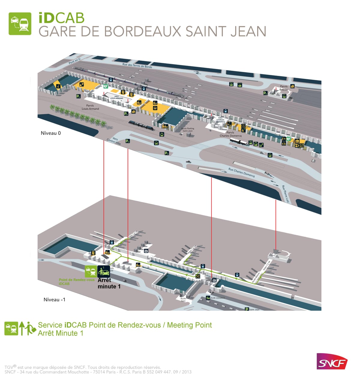 Bordeaux saint jean jernbanestasjon kart