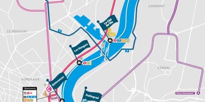 Kart av Bordeaux båt
