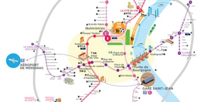 Bordeaux offentlig transport kart